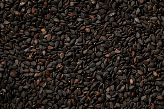 textured background of dark sesame