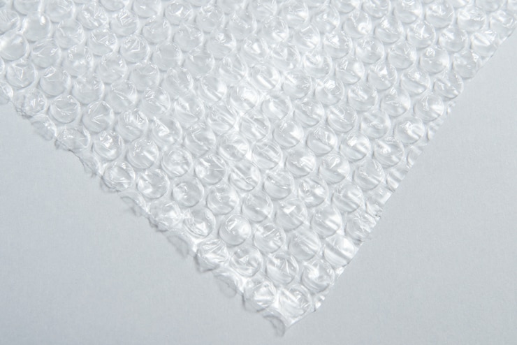 Photo textured background packaging material, bubble film