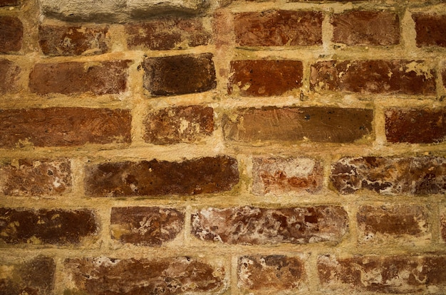 Textured beautiful natural abstract surface for wallpapers and backgrounds. Old brown brick wall