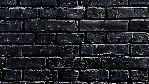 textured black brick wall for pattern background