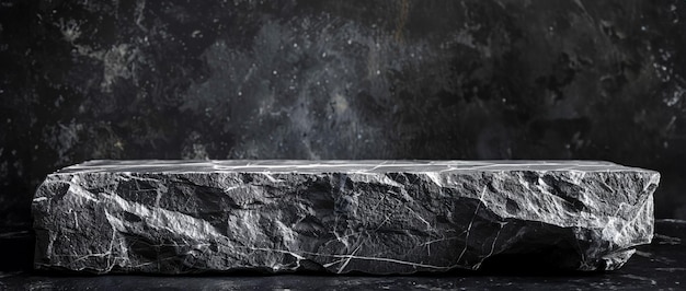 Textured black marble slab with natural patterns