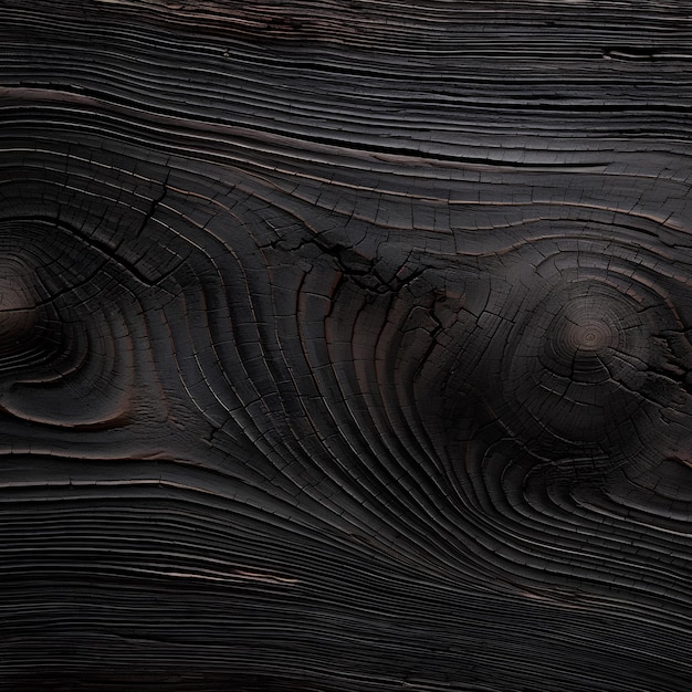 Фото Текстурированный черный деревянный фон
