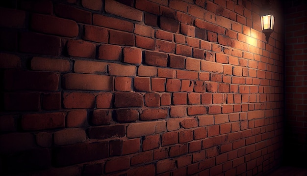 Textured brick wall backdrop for old building generative AI