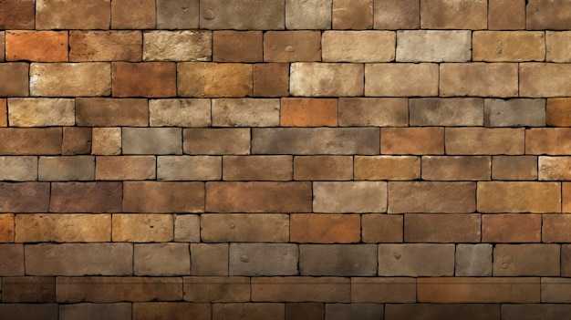 A textured brick wall with a warm color palette