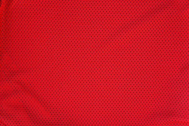 Textured bright red mesh fabric