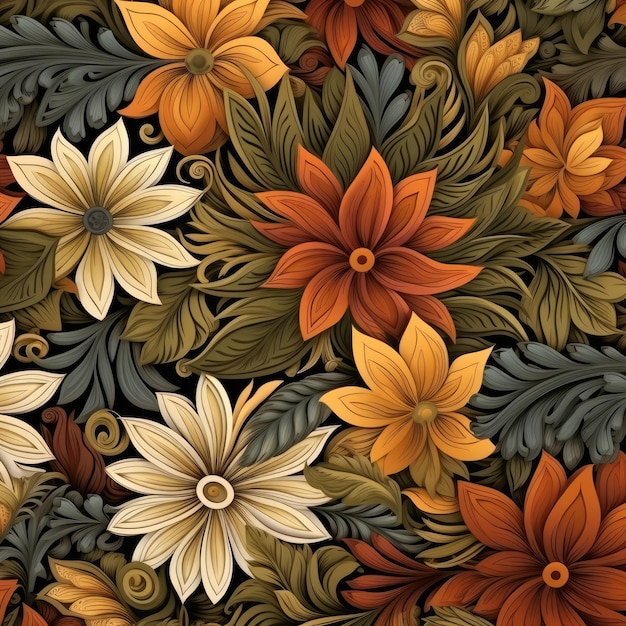 textured floral pattern