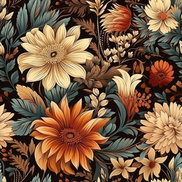 textured floral pattern