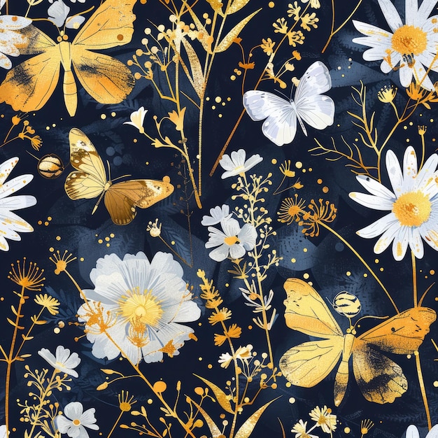 textured floral pattern