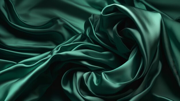 A textured green fabric in close up Generative ai