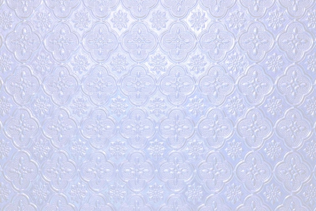 Textured pale blue purple shiny light background with a b pattern of painted glass in vintage style