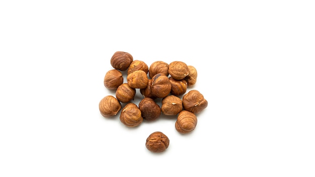 Textured, peeled hazelnut.