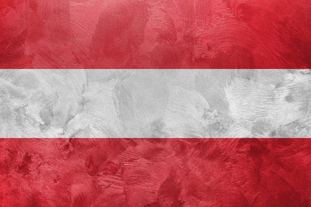 Textured photo of the flag of Austria