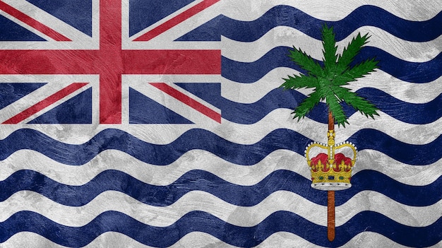 Textured photo of the flag of British Indian Ocean Territory