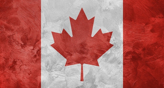 Textured photo of the flag of Canada