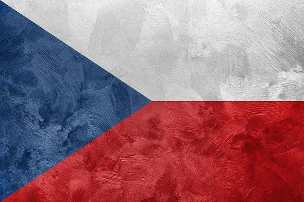 Textured photo of the flag of Czech Republic