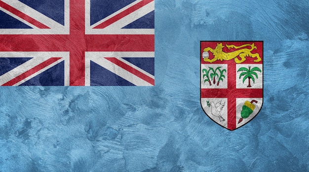 Textured photo of the flag of Fiji