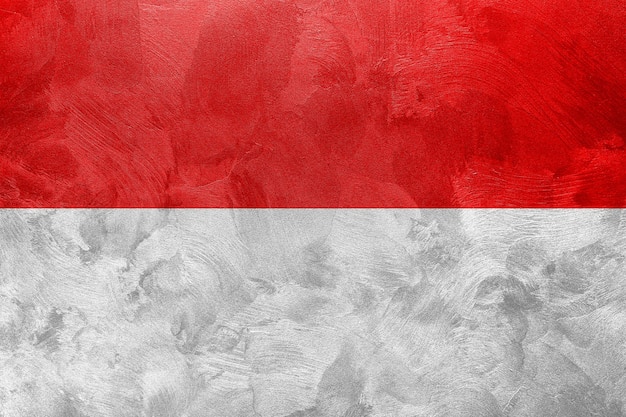 Textured photo of the flag of Indonesia