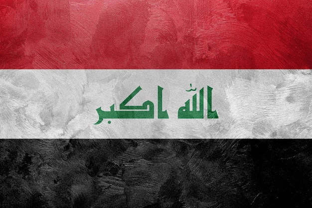 Textured photo of the flag of Iraq