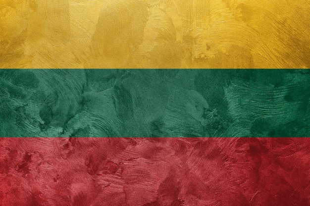 Textured photo of the flag of Lithuania