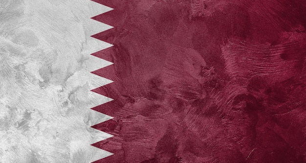 Textured photo of the flag of Qatar