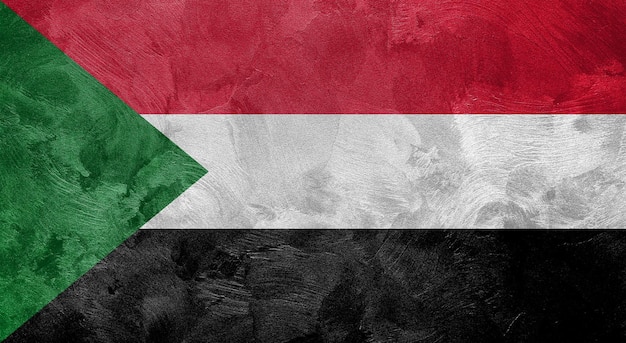 Textured photo of the flag of Sudan