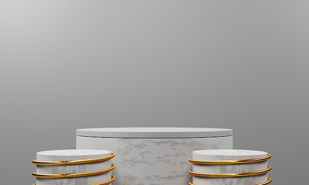 Textured podium scene background for product presentation on 3d rendering