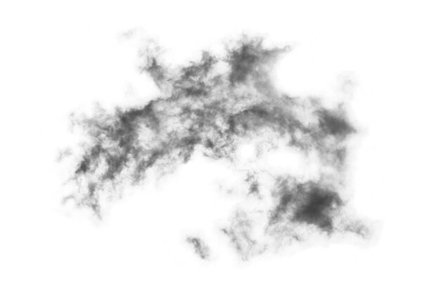 Textured SmokeAbstract blackisolated on white background