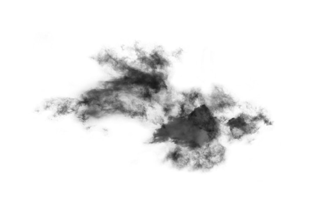 Foto textured smokeabstract isolato in nero su sfondo bianco