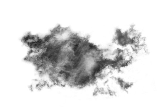 Textured SmokeAbstract zwart geïsoleerd op witte achtergrond