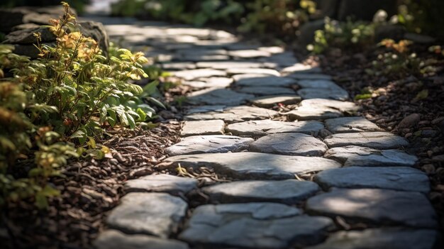 Photo textured stone path background