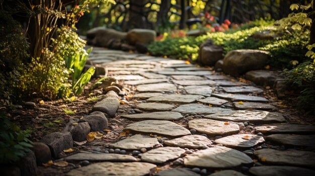 Photo textured stone path background