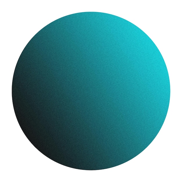 Photo textured teal sphere on white background