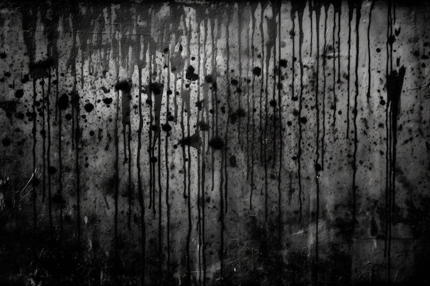 Textured and weathered wall in black and white created with Generative AI technology