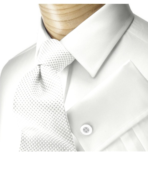 Textured white shirt with easy care finish