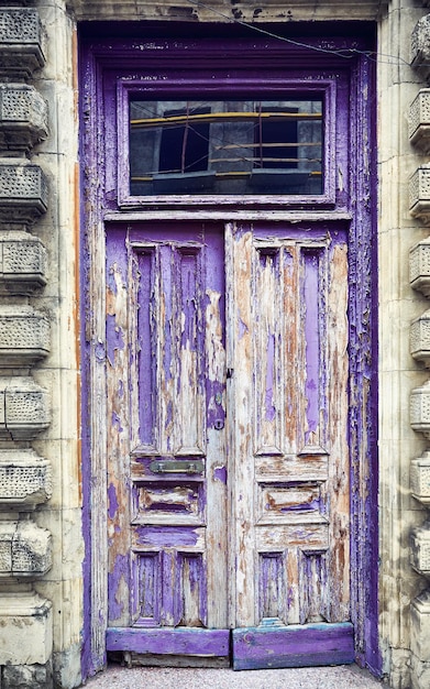 Textured wooden door