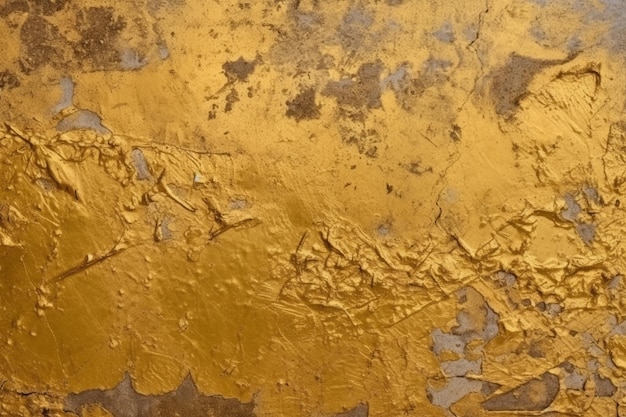 テクスチャーのある黄色と茶色の背景にテクスチャーのある表面と金という言葉。