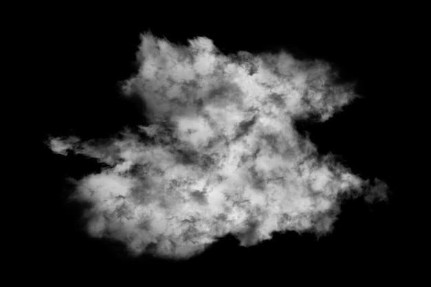Textureerde wolkAbstract zwart geïsoleerd op zwarte achtergrond