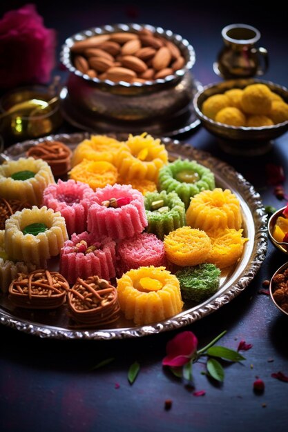 the textures and details of traditional sweets prepared for Gudi Padwa