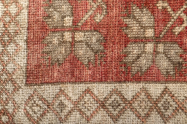 Textures and patterns in color from woven carpets