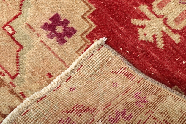 Textures and patterns in color from woven carpets