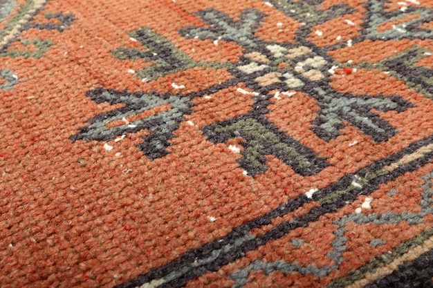 Textures and patterns in color from woven carpets