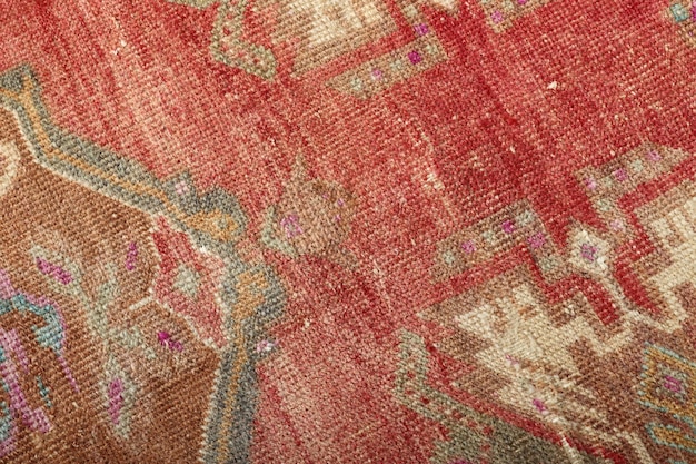 Textures and patterns in color from woven carpets