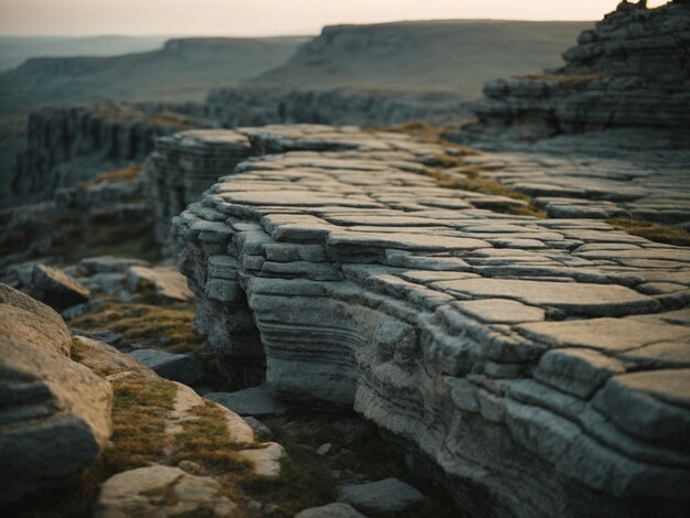 textures of stones in a valley