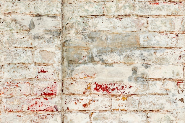 Textuur, baksteen, muur, het kan als achtergrond worden gebruikt. Baksteentextuur met krassen en barsten