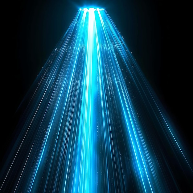 Textuur Dynamic Streaming Neon Light Rays met Electric Cyan Color L Effect FX Background Collage