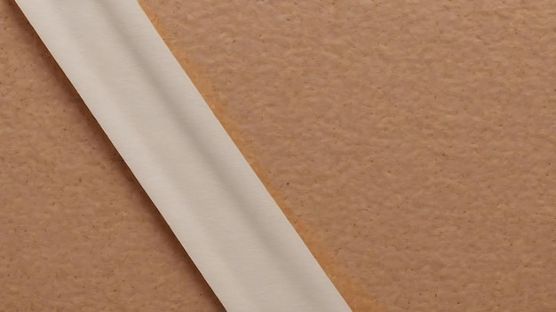 Textuur van ambachtelijk wit en beige papier achtergrond half twee kleuren macro structuur van vintage bruin c