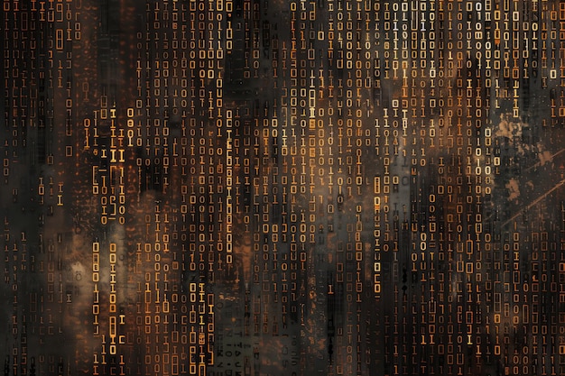 textuur van bruine en zwarte alphanumerische codes