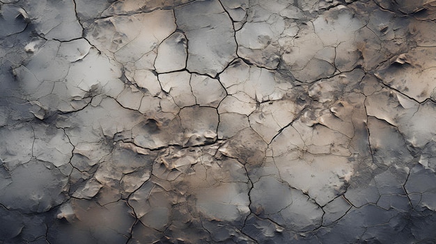 textuur van droge gebarsten bodem bij droogte