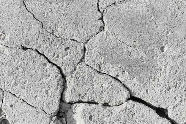 Textuur van een gepleisterde muur met scheuren