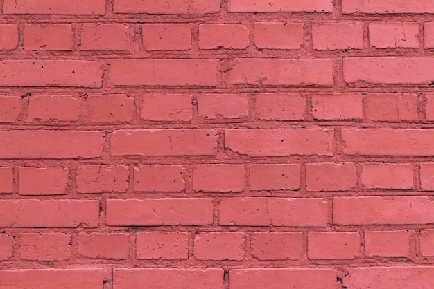 Textuur van een rode bakstenen muur van een huis.